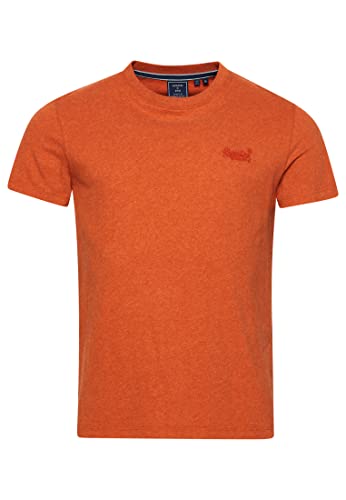 Superdry Herren Essential T-Shirt aus Bio-Baumwolle mit Logo Rost-Orange Meliert S Superdry Herren Essential T-Shirt aus Bio-Baumwolle mit Logo Rost-Orange Meliert S von Superdry