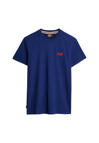 Superdry Herren Essential T-Shirt aus Bio-Baumwolle mit Logo Supermarineblau XXL von Superdry