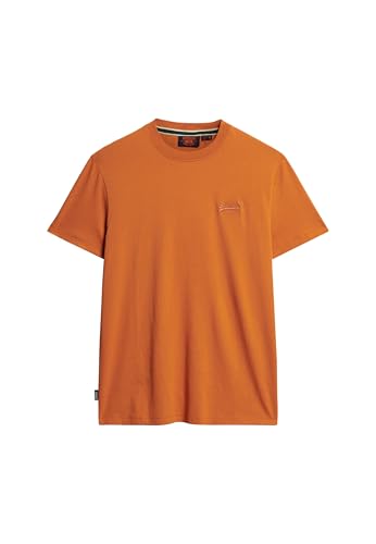 Superdry Herren Essential T-Shirt aus Bio-Baumwolle mit Logo und Stickerei Mojave Orange XXL von Superdry