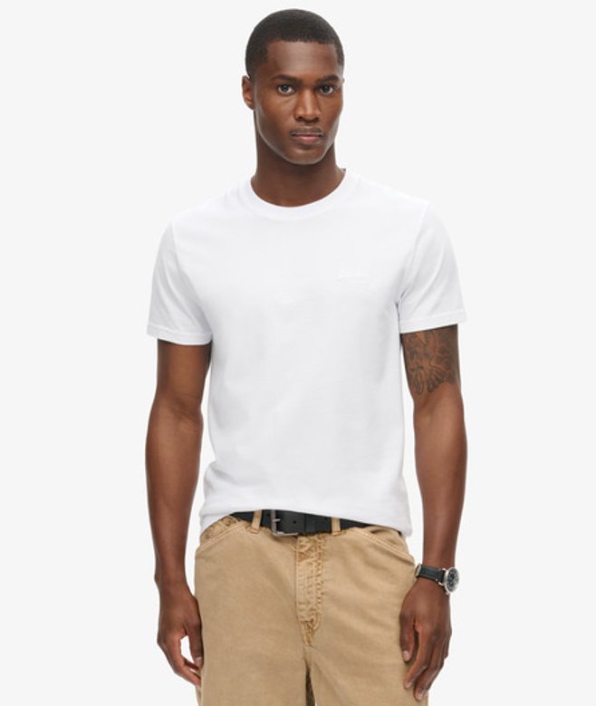 Superdry Herren Essential T-shirt aus Bio-baumwolle mit Logo Weiß - Größe: Xxl Superdry Herren Essential T-shirt aus Bio-baumwolle mit Logo Weiß - Größe: Xxl von Superdry