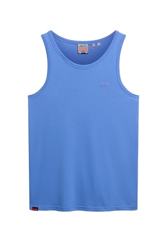 Superdry Herren Essential Tanktop mit Logo Chambray Blau L von Superdry