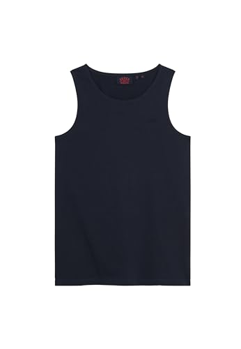 Superdry Herren Essential Tanktop mit Logo Finster Marineblau XXL von Superdry