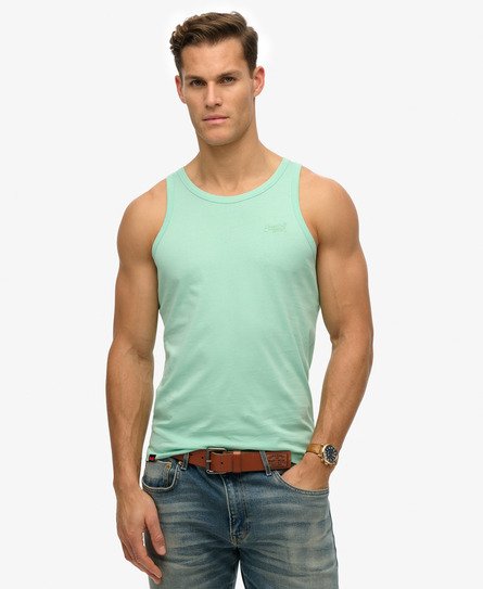 Superdry Herren Essential Tanktop mit Logo Grün - Größe: Xxl von Superdry