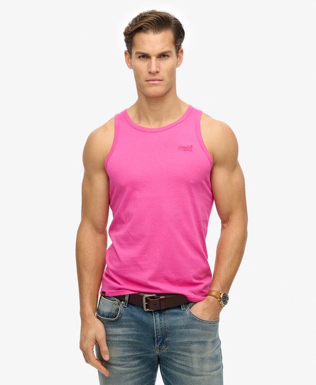 Superdry Herren Essential Tanktop mit Logo Pink - Größe: Xxl von Superdry