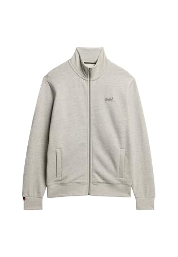 Superdry Herren Essential Trainingsjacke mit Logo College Grau Gesprenkelt S von Superdry