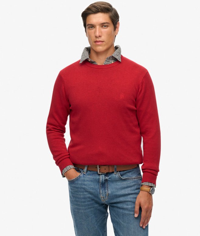 Superdry Herren Essentials Baumwollpullover Red - Größe: Xxl von Superdry