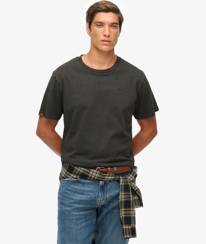 Superdry Herren Essentials Relaxed T-shirt Grey - Größe: L von Superdry