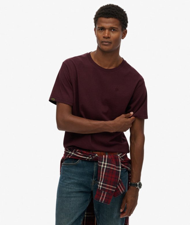 Superdry Herren Essentials T-shirt in Lockerer Passform Red - Größe: S von Superdry