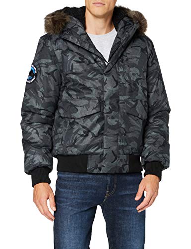 Superdry Herren Everest Bomber Parka, Grey Camo, S von Superdry