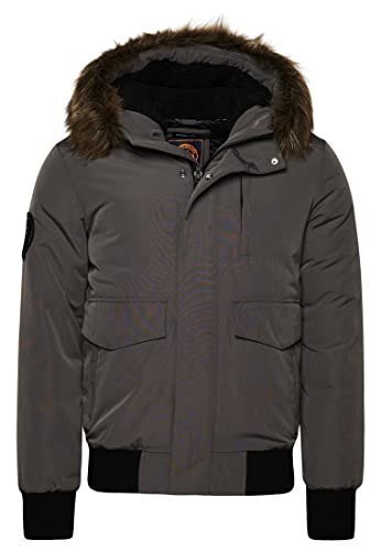 Superdry Herren Everest Bomber A4 – gepolstert, anthrazit, S von Superdry