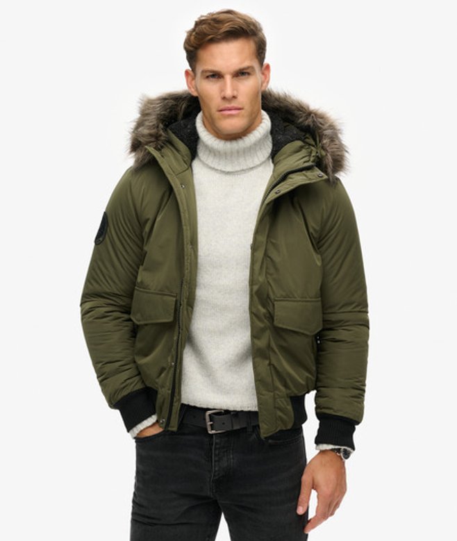 Superdry Herren Everest Bomberjacke Kaki - Größe: Xxl von Superdry
