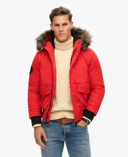 Superdry Herren Everest Bomberjacke Rot - Größe: L von Superdry