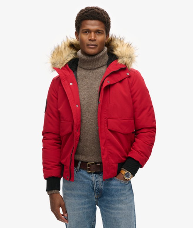 Superdry Herren Everest Bomberjacke Rot - Größe: Xxl von Superdry
