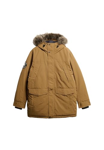 Superdry Herren Everest Parka mit Kunstfellbesatz Kängurubraun XXL von Superdry