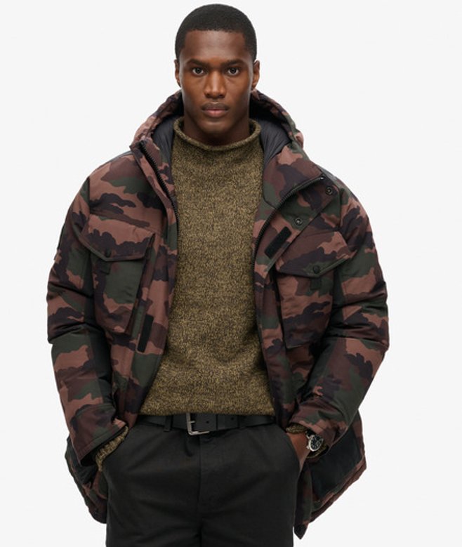 Superdry Herren Everest Tactical Parka Grün - Größe: S von Superdry