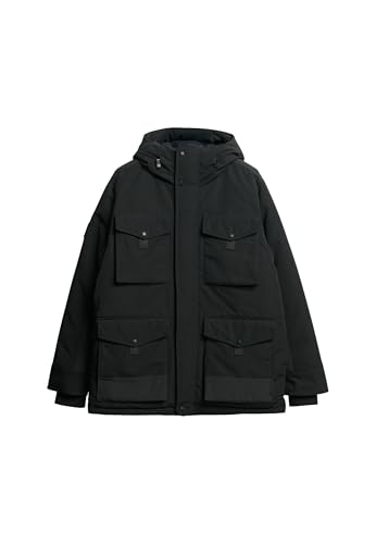 Superdry Herren Everest Tactical Parka Tiefschwarz XXL von Superdry