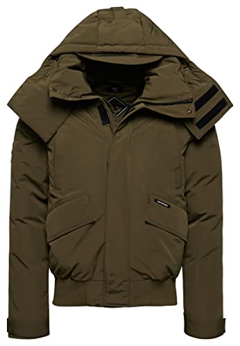 Superdry Herren Expedition Everest Bomber-Steppjacke Verwaschenes Kaki M von Superdry