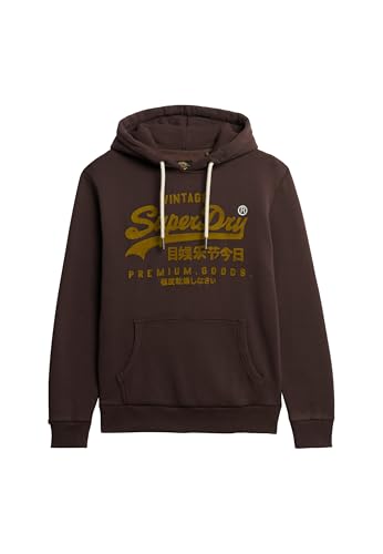 Superdry Herren Farblich abgestimmtes Vintage Logo Hoodie Kaffeebohnenbraun XXL von Superdry