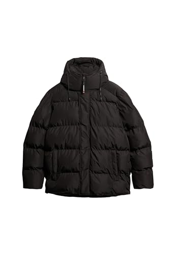 Superdry Herren Five Baffle Sports Steppjacke mit Kapuze Schwarz M von Superdry
