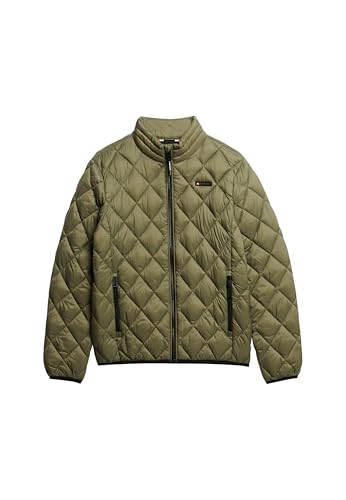 Superdry Herren Fuji Lite Jacke mit Rautensteppung Blassolivgrün XXL von Superdry