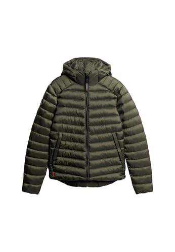 Superdry Herren Fuji Sport Steppjacke mit Kapuze Army Kaki S von Superdry