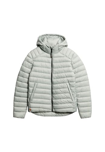 Superdry Herren Fuji Sport Steppjacke mit Kapuze Taubengrau S von Superdry
