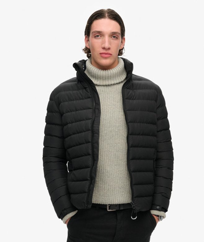 Superdry Herren Fuji Bedruckte Steppjacke Schwarz - Größe: Xxxl von Superdry