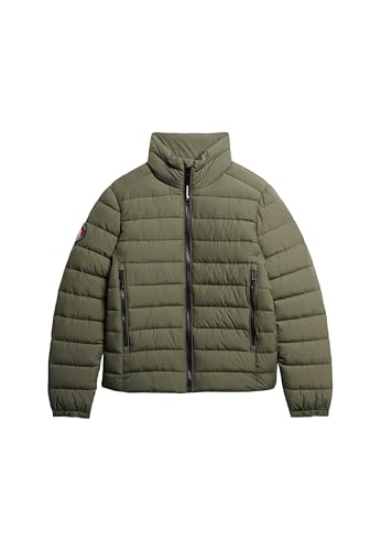 Superdry Herren Fuji Steppjacke mit Stickerei Blassolivgrün M von Superdry