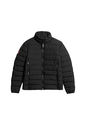 Superdry Herren Fuji Steppjacke mit Stickerei Schwarz XL von Superdry