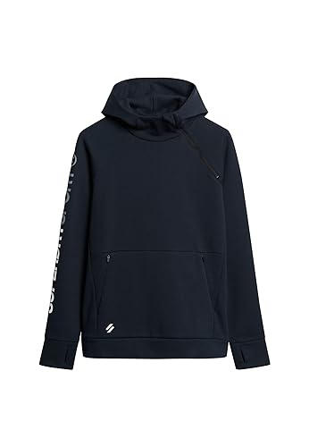 Superdry Herren GYMTECH Hoodie Kapuzenpullover, Eclipse Navy, von Superdry