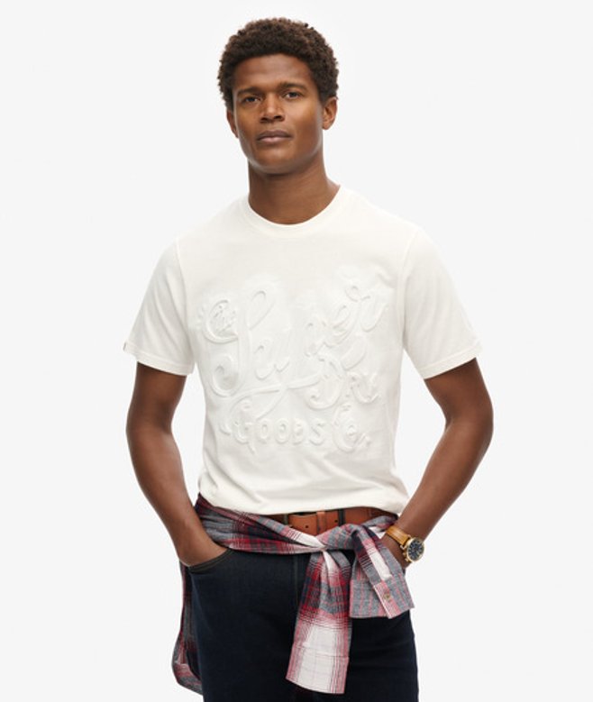 Superdry Herren Geprägtes Archive Grafik-t-shirt Weiß - Größe: M von Superdry