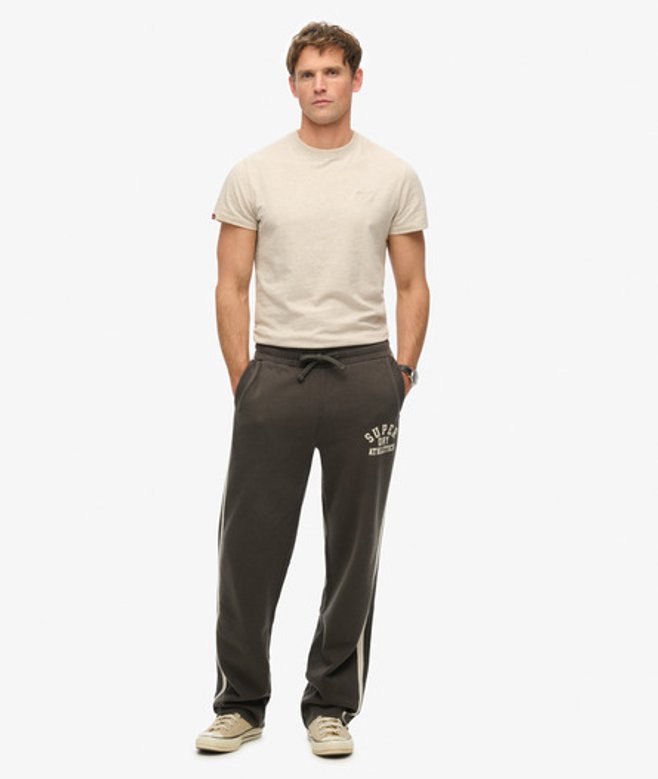 Superdry Herren Gerade Athletic Essentials Jogginghose Dunkelgrau - Größe: S von Superdry