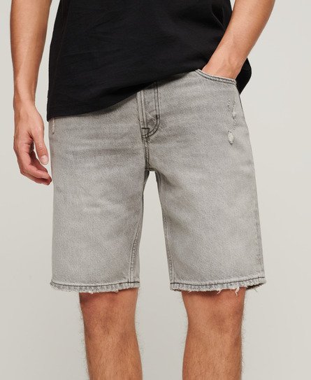 Superdry Herren Gerade Geschnittene Vintage Shorts Dunkelgrau - Größe: 32 von Superdry