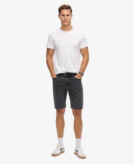 Superdry Herren Gerade Geschnittene Vintage Shorts Schwarz - Größe: 36 von Superdry