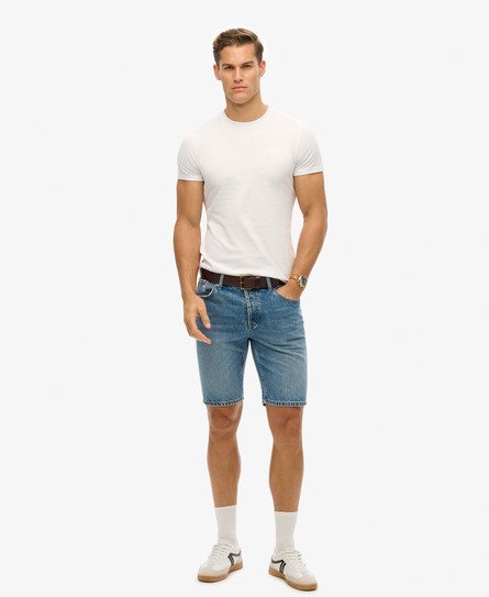 Superdry Herren Gerade Geschnittene Vintage Shorts Blau - Größe: 28 von Superdry