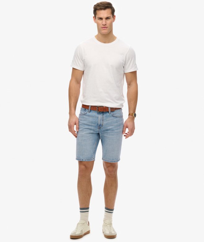 Superdry Herren Gerade Geschnittene Vintage Shorts Blue - Größe: 32 von Superdry