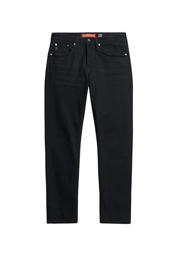Superdry Herren Gerade Jeans Hose, Venom Washed Black, 32W x 32L von Superdry