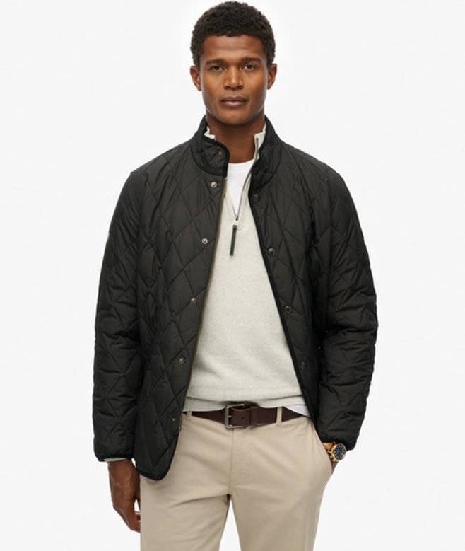 Superdry Herren Gesteppte Estate Jacke Black - Größe: L von Superdry