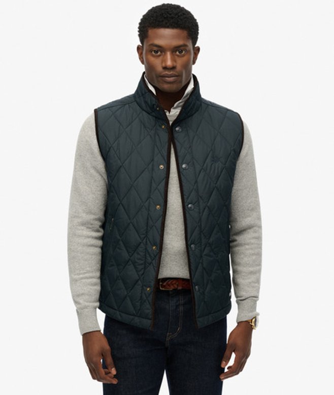 Superdry Herren Gesteppte Estate Weste Navy - Größe: Xxl von Superdry