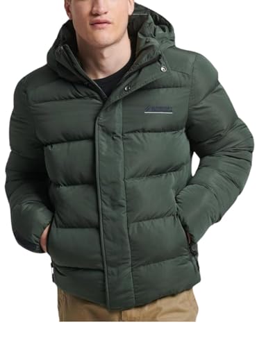 Superdry Herren Gesteppte Jacke, Grün (Academy Dark Green), M von Superdry