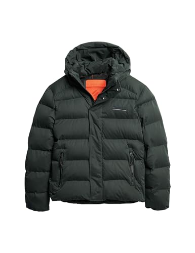 Superdry Herren Gesteppte Jacke, Grün (Academy Dark Green), Small von Superdry