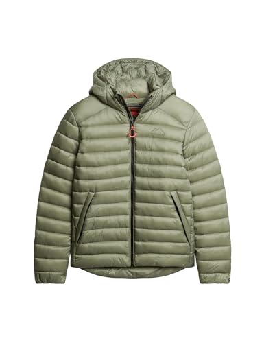 Superdry Herren Gesteppte Jacke, grün (Light Khaki Green), M von Superdry