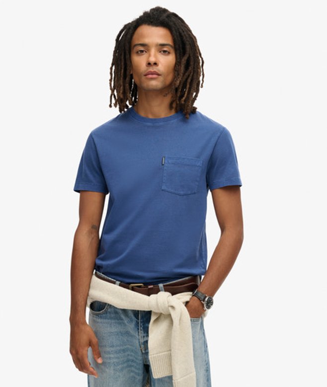 Superdry Herren Gewaschenes Essential T-shirt mit Tasche Marineblau - Größe: S Superdry Herren Gewaschenes Essential T-shirt mit Tasche Marineblau - Größe: S von Superdry