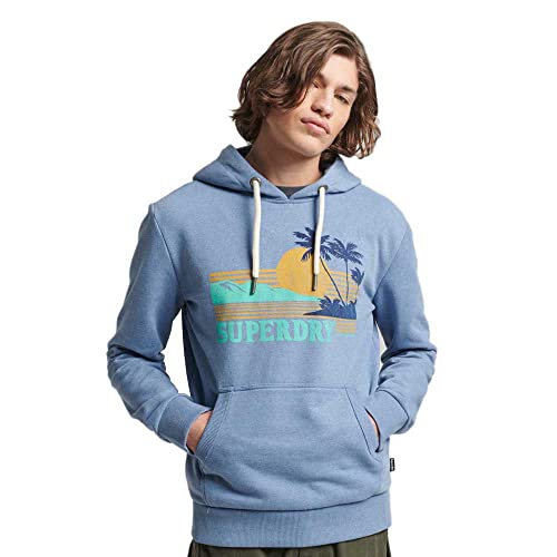 Superdry Herren Great Outdoors Hoodie Venedigblau Meliert XXL von Superdry