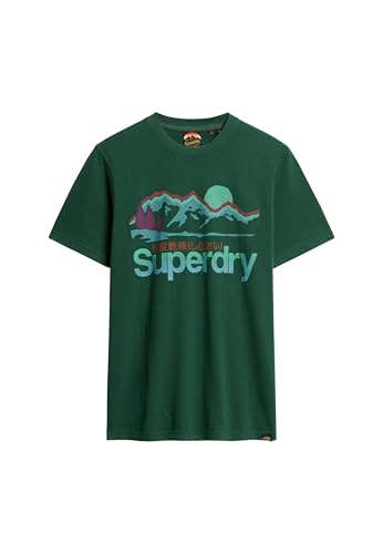 Superdry Herren Great Outdoors T-Shirt mit Grafik Bengreen Meliert XXL von Superdry