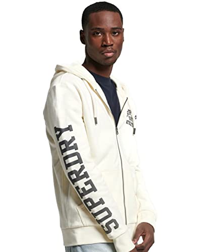 Superdry Herren Gym Athletic Kapuzenjacke Wintercreme L von Superdry