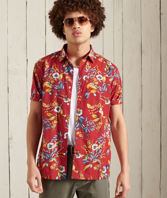 Superdry Herren Hawaii-hemd Rot - Größe: Xxl von Superdry