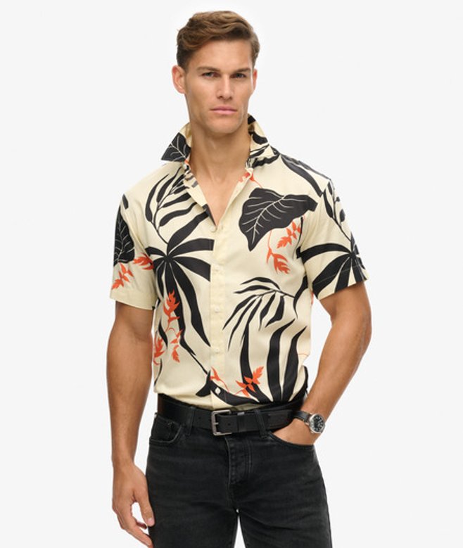 Superdry Herren Hawaii-hemd Weiß - Größe: M von Superdry