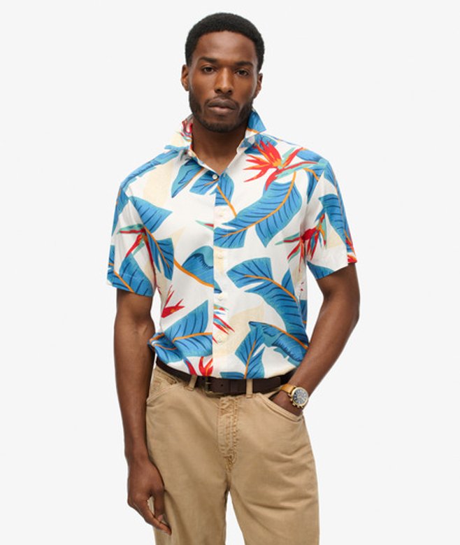 Superdry Herren Hawaii-hemd Weiß - Größe: XL Superdry Herren Hawaii-hemd Weiß - Größe: XL von Superdry