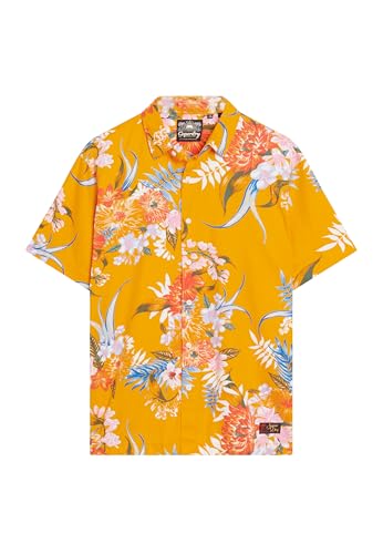 Superdry Herren Hawaiian R1-S/S Shirt (M), Anemone Gelb, XXL von Superdry